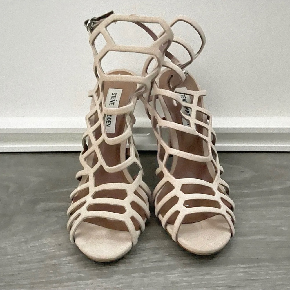 Steve Madden SLITHUR Caged Heels - Nude